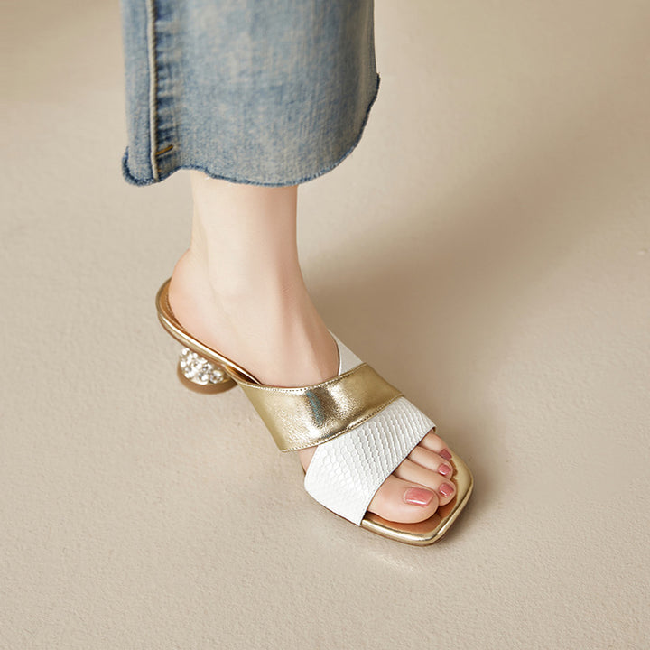 Viana Genuine Leather Mules