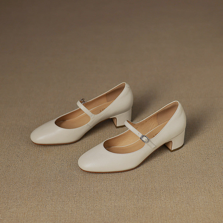 Arelis Genuine Leather Heels