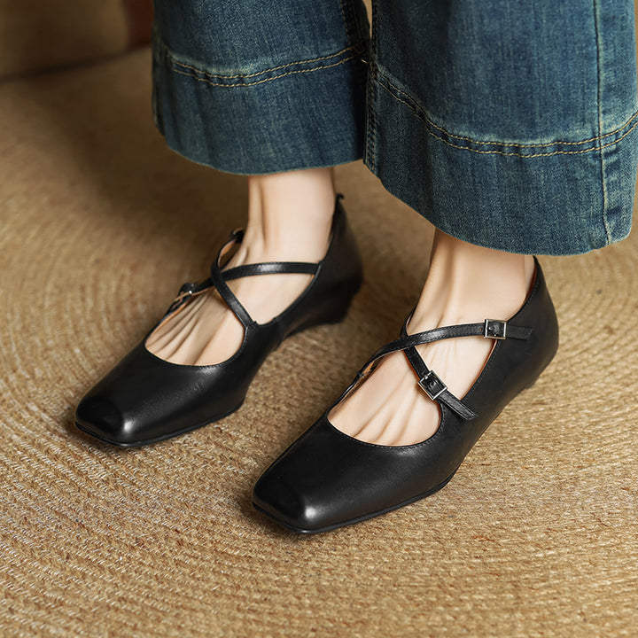 Iria Genuine Leather Flats