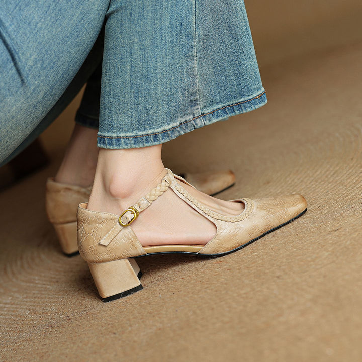 Tayna Genuine Leather Heels
