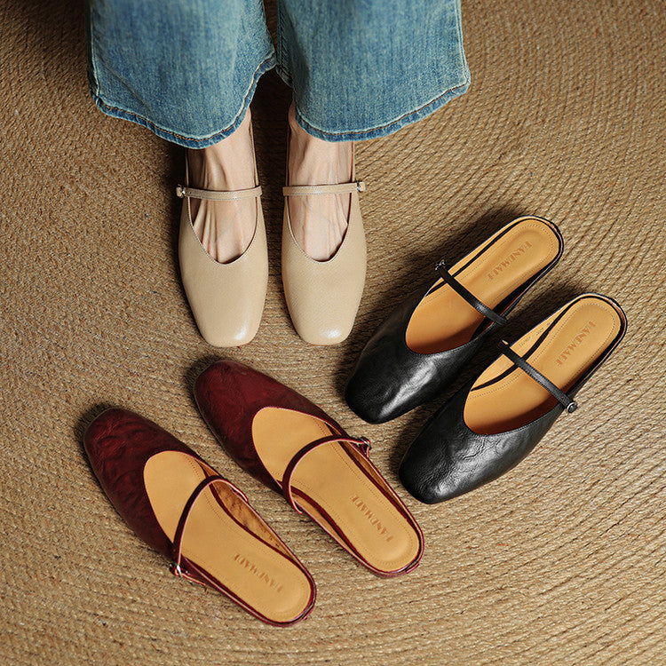 Rovina Genuine Leather Mules