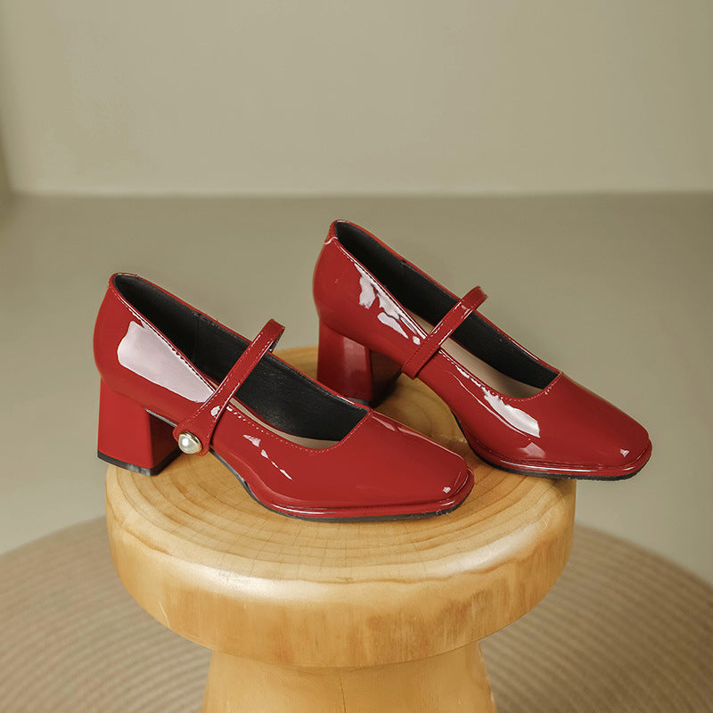 Nina Leather Heels