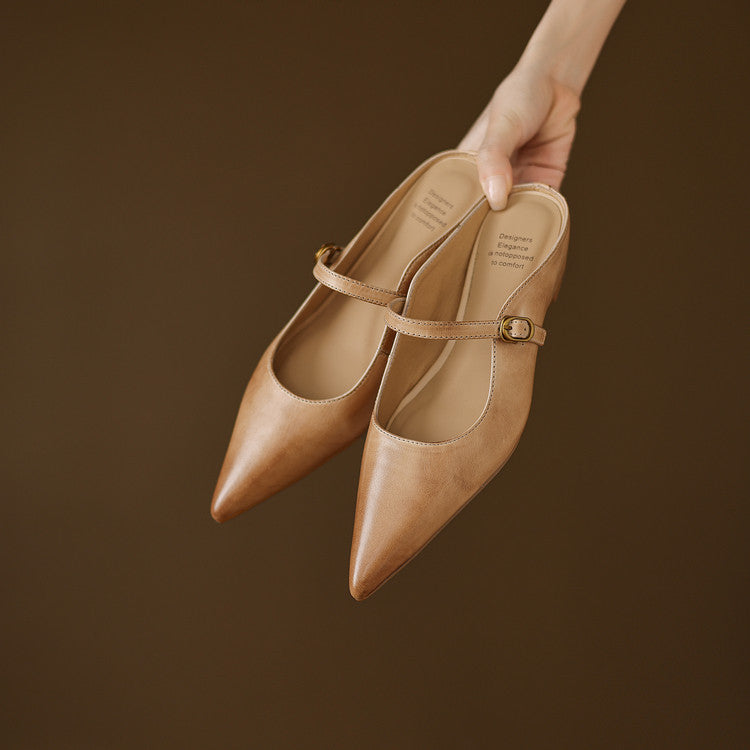 Liora Genuine Leather Mules