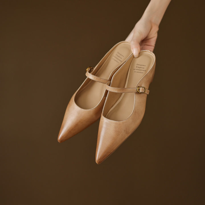 Liora Genuine Leather Mules