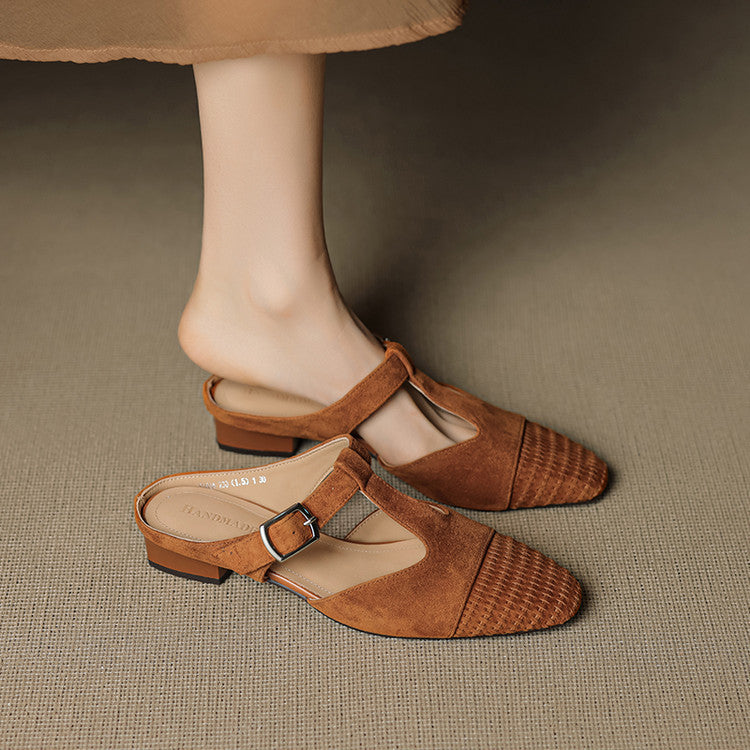 Viva Genuine Suede Mules