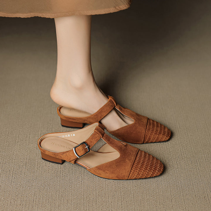 Viva Genuine Suede Mules