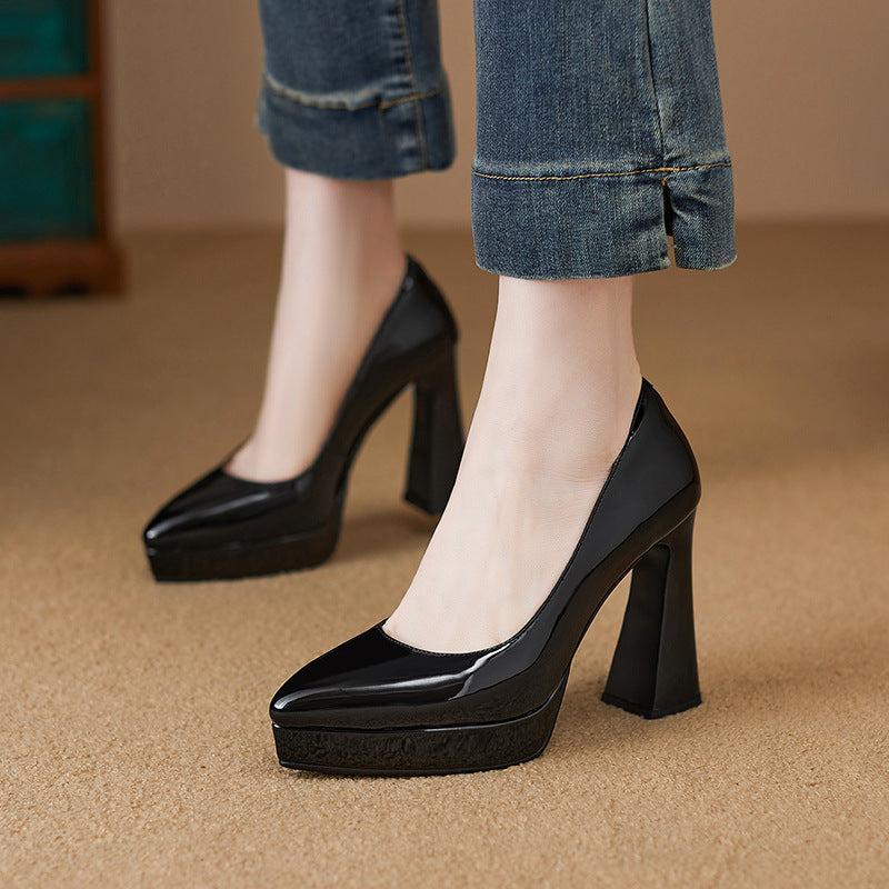 Thea Genuine Leather Heels