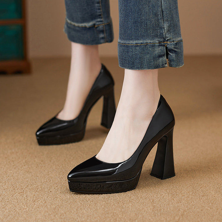 Thea Genuine Leather Heels