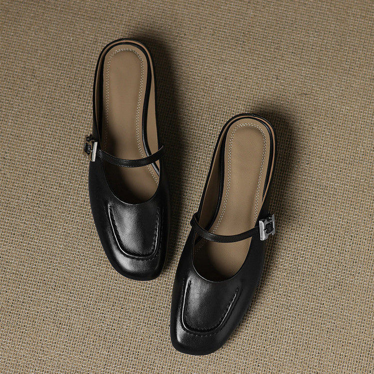 Elira Genuine Leather Mules