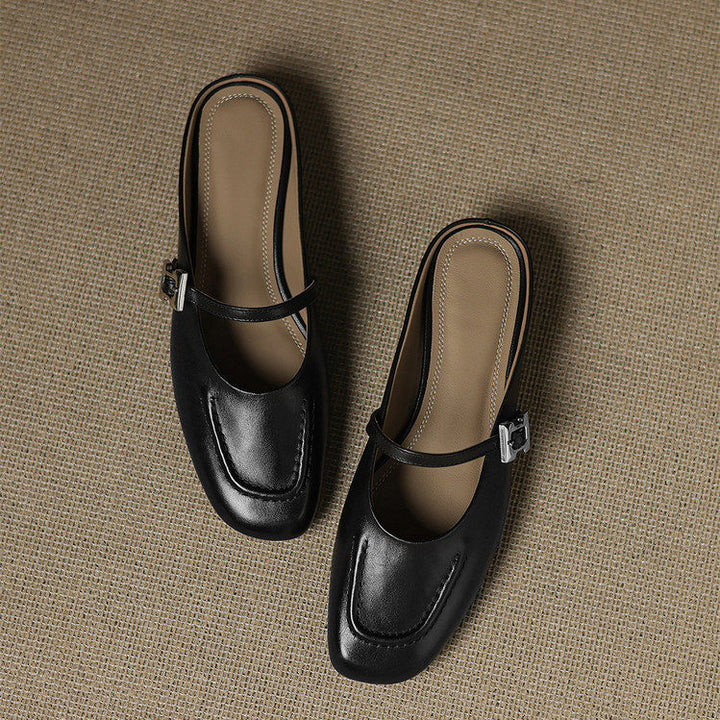 Elira Genuine Leather Mules