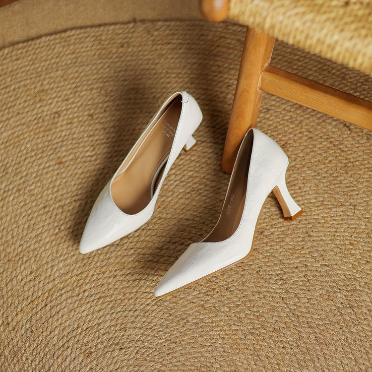 Valena Genuine Leather Heels