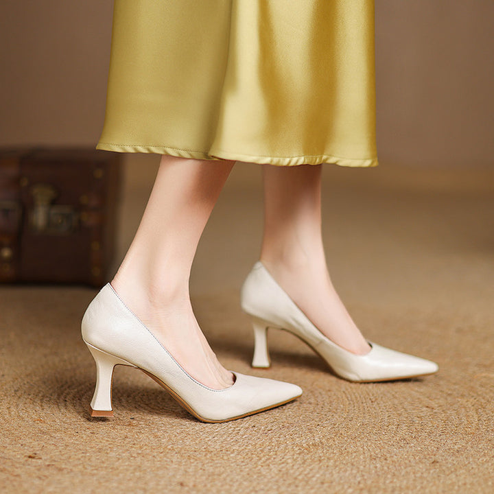 Valena Genuine Leather Heels