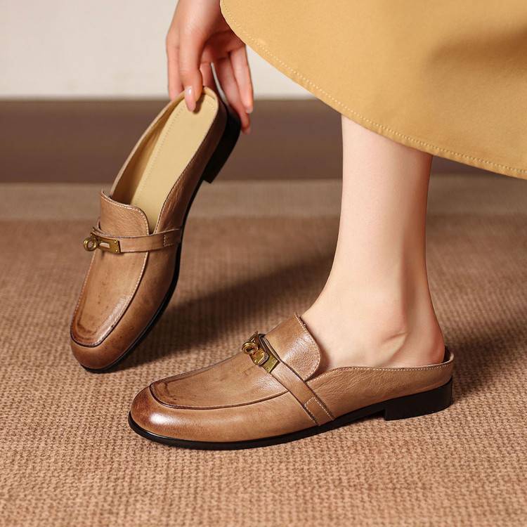 Fiorella Genuine Leather Mules