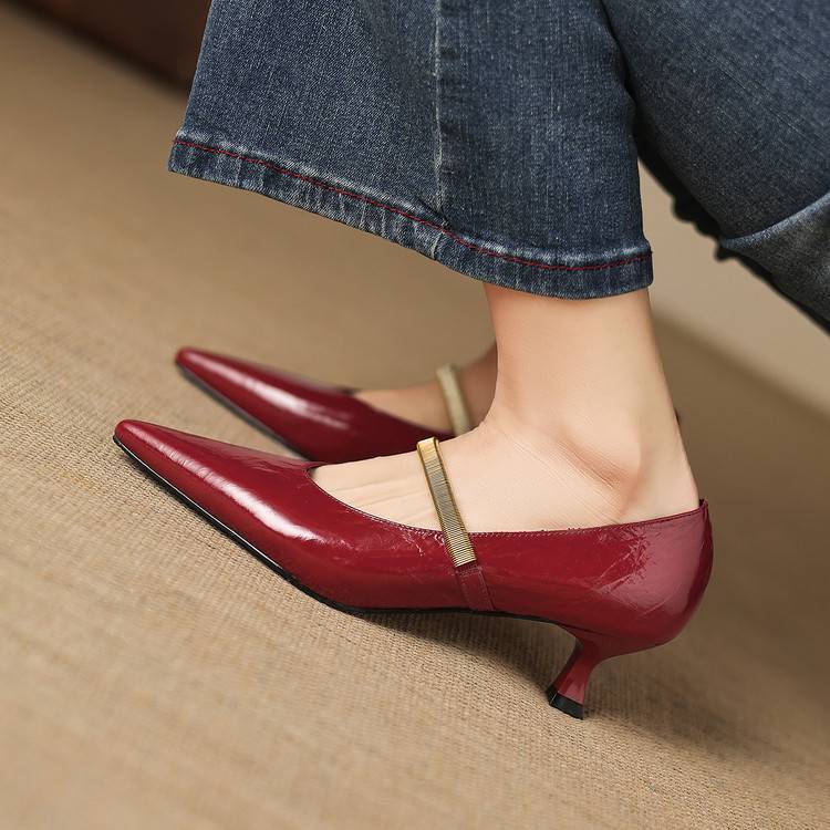 Norah Genuine Leather Heels