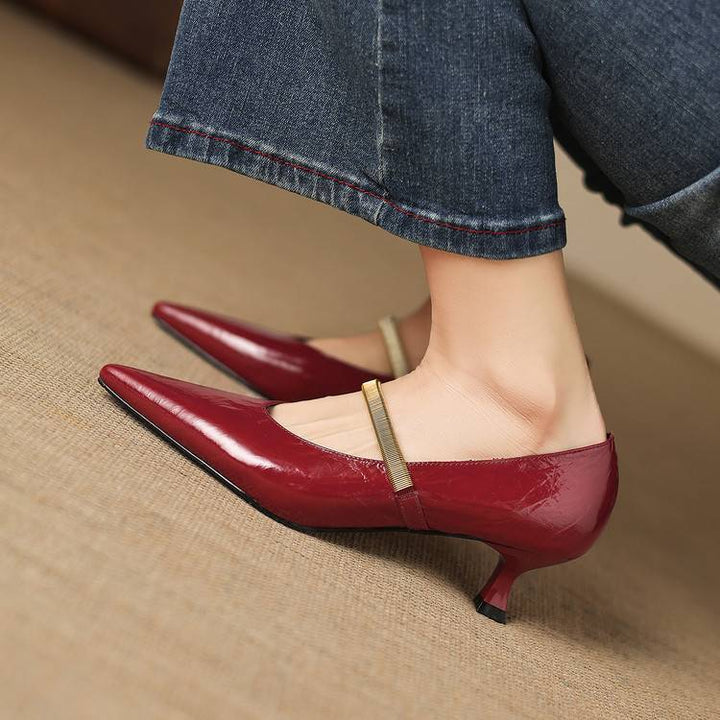 Norah Genuine Leather Heels