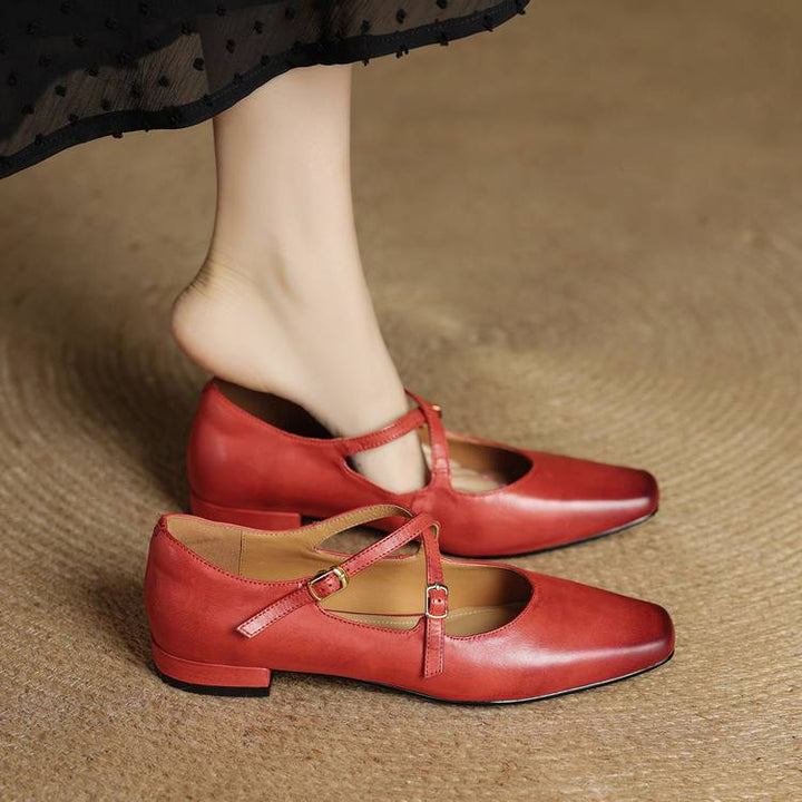 Lavina Genuine Leather Flats