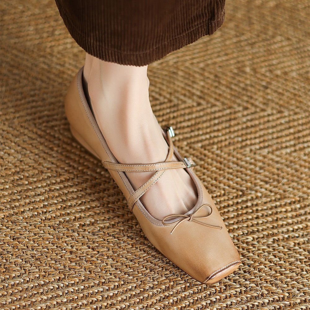 Daphne Genuine Leather Flats
