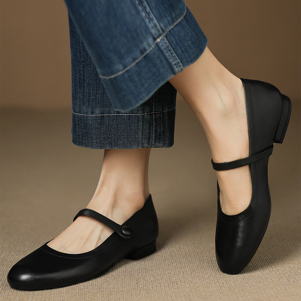 Renata Genuine Leather Flats