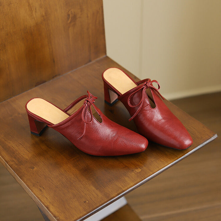 Vionetta Genuine Leather Mules