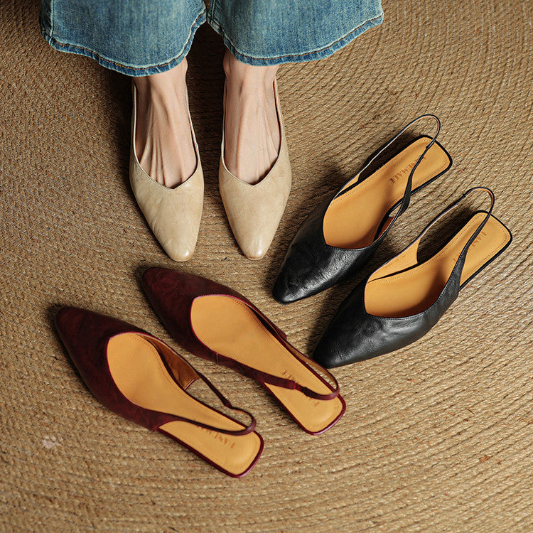 Leira Genuine Leather Mules