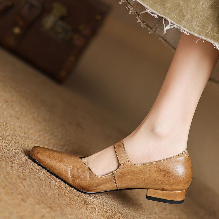 Lila Genuine Leather Flats