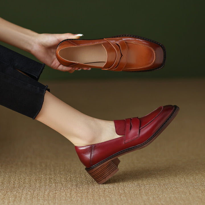 Ormont Genuine Leather Heeled loafers