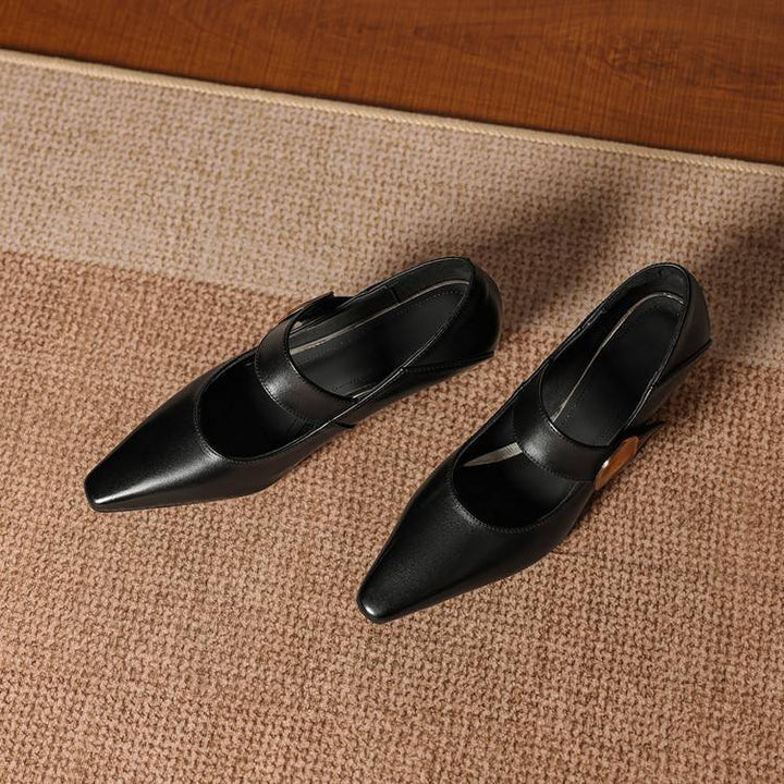 Alysa Genuine Leather Heels