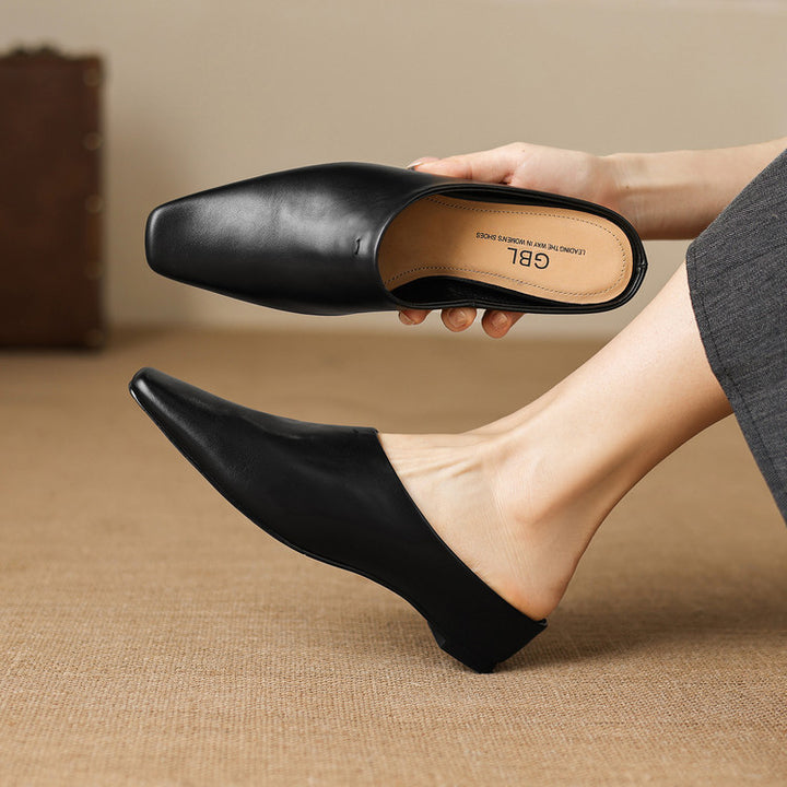 Nerissa Genuine Leather Mules