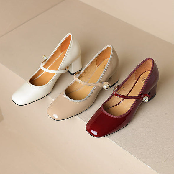 Calista Genuine Leather Heels