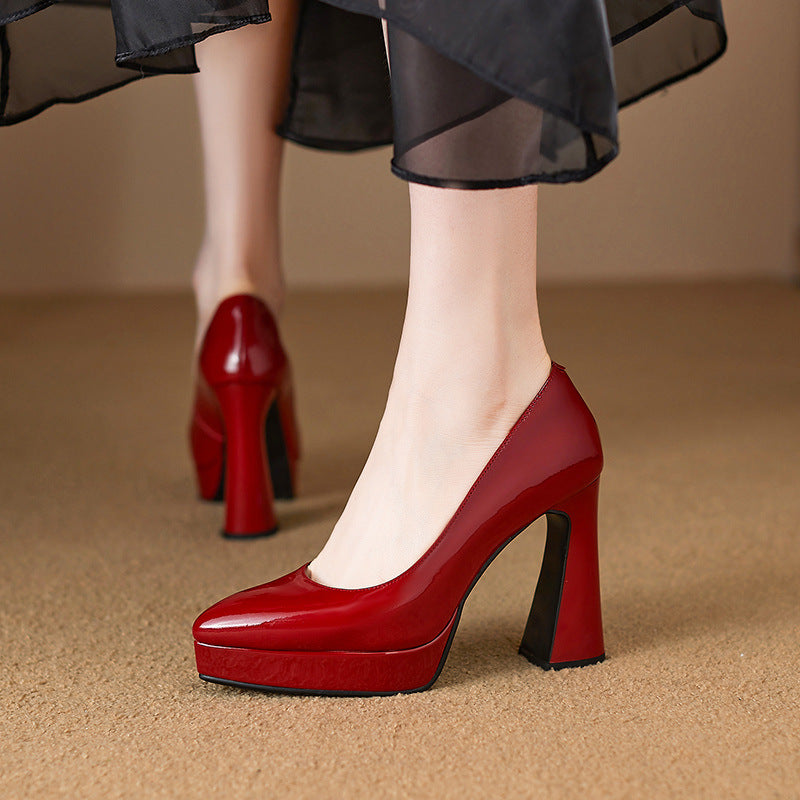 Thea Genuine Leather Heels