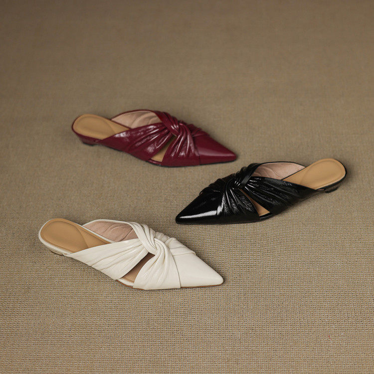 Elvara Genuine Leather Mules