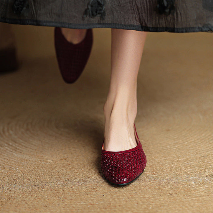 Mirale Genuine Leather Slingbacks