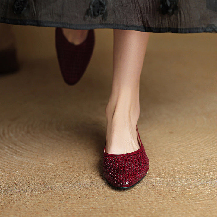 Mirale Genuine Leather Slingbacks