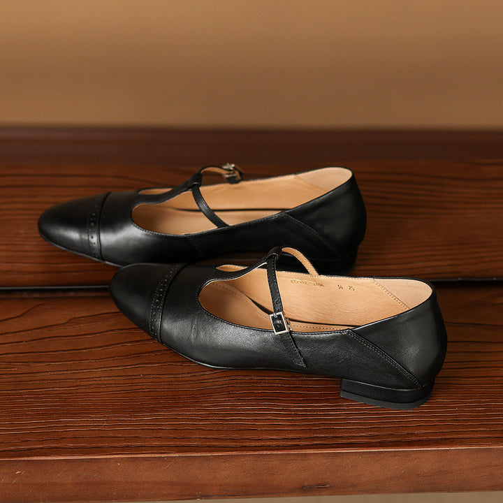 Elina Genuine Leather Flats