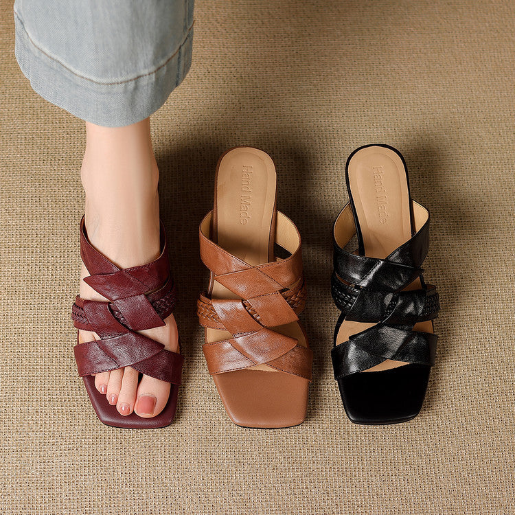 Elanora Genuine Leather Mules