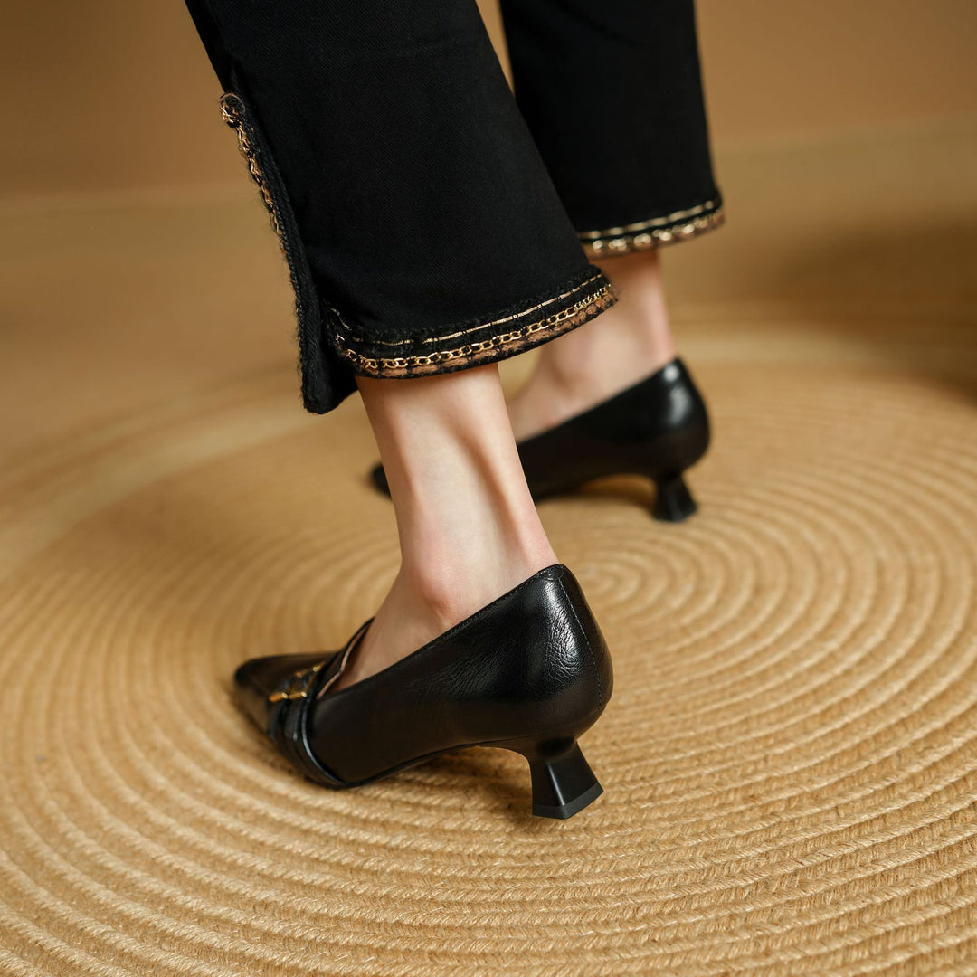 Fienna Genuine Leather Heels