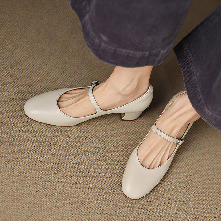 Arelis Genuine Leather Heels