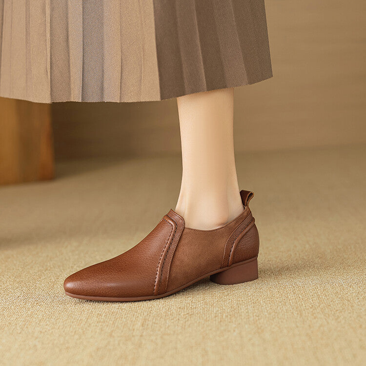 Talia Genuine Leather Flats