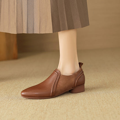 Talia Genuine Leather Flats