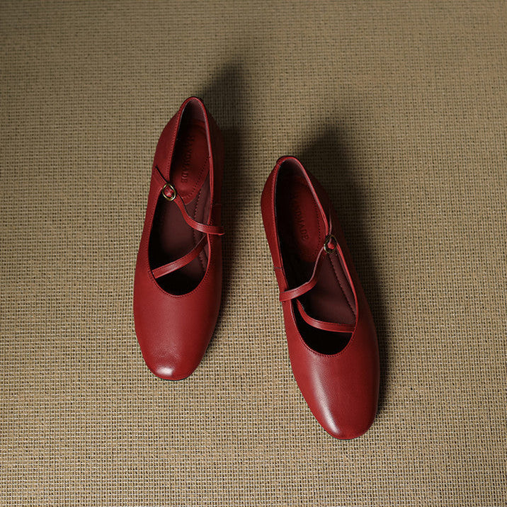 Valla Genuine Leather Flats