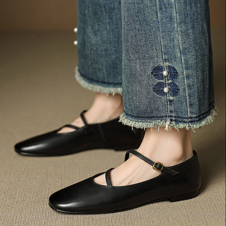 Valla Genuine Leather Flats