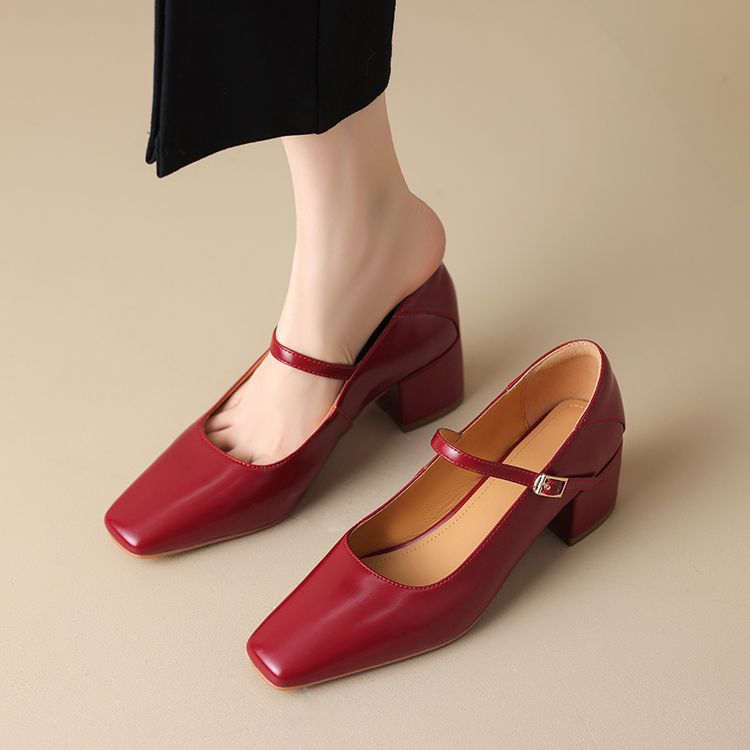 Kristen Genuine Leather Heels
