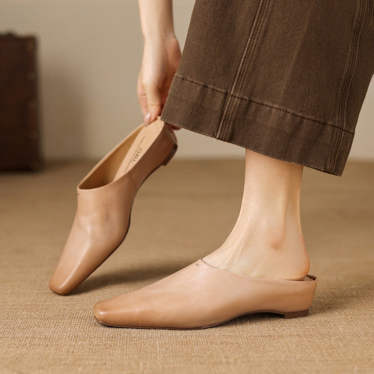 Nerissa Genuine Leather Mules