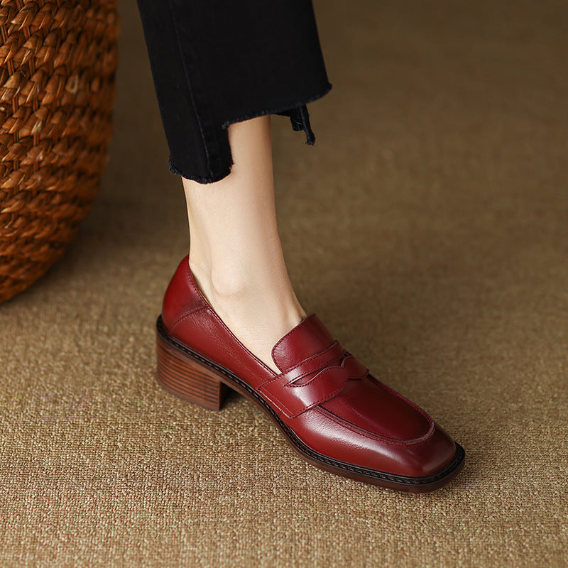 Ormont Genuine Leather Heeled loafers