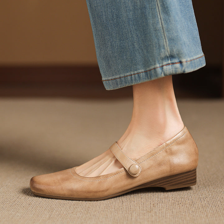 Orelia Genuine Leather Flats