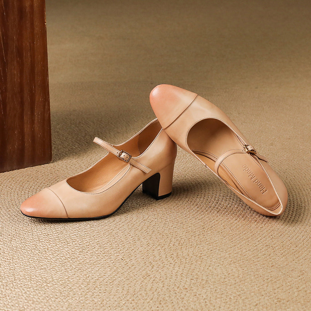 Estelle Genuine Leather Heels