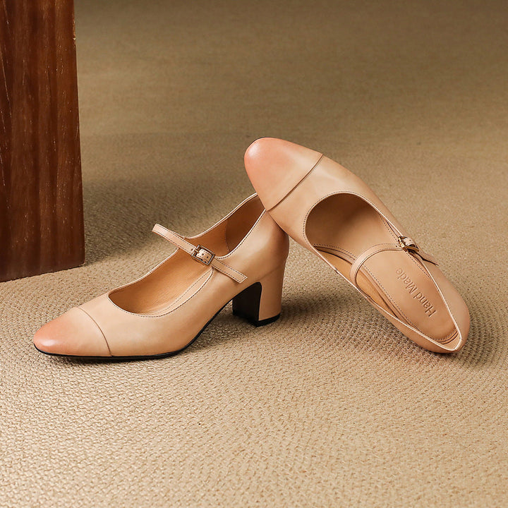 Estelle Genuine Leather Heels