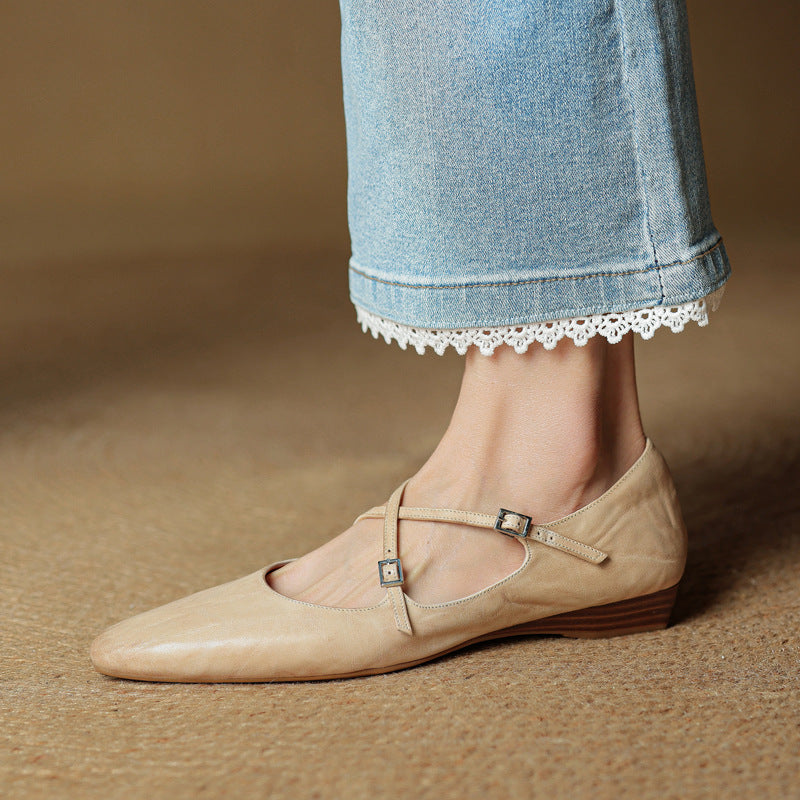 Odessa Genuine Leather Flats