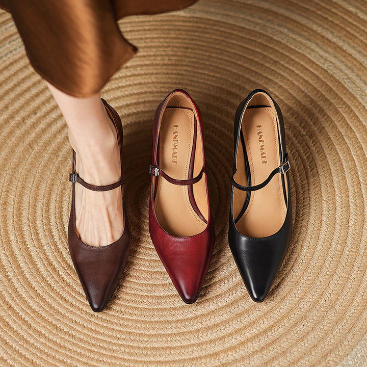 Kath Genuine Leather Heels