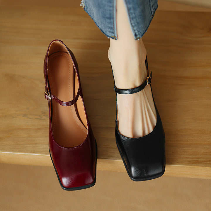 Roselle Genuine Leather Heels